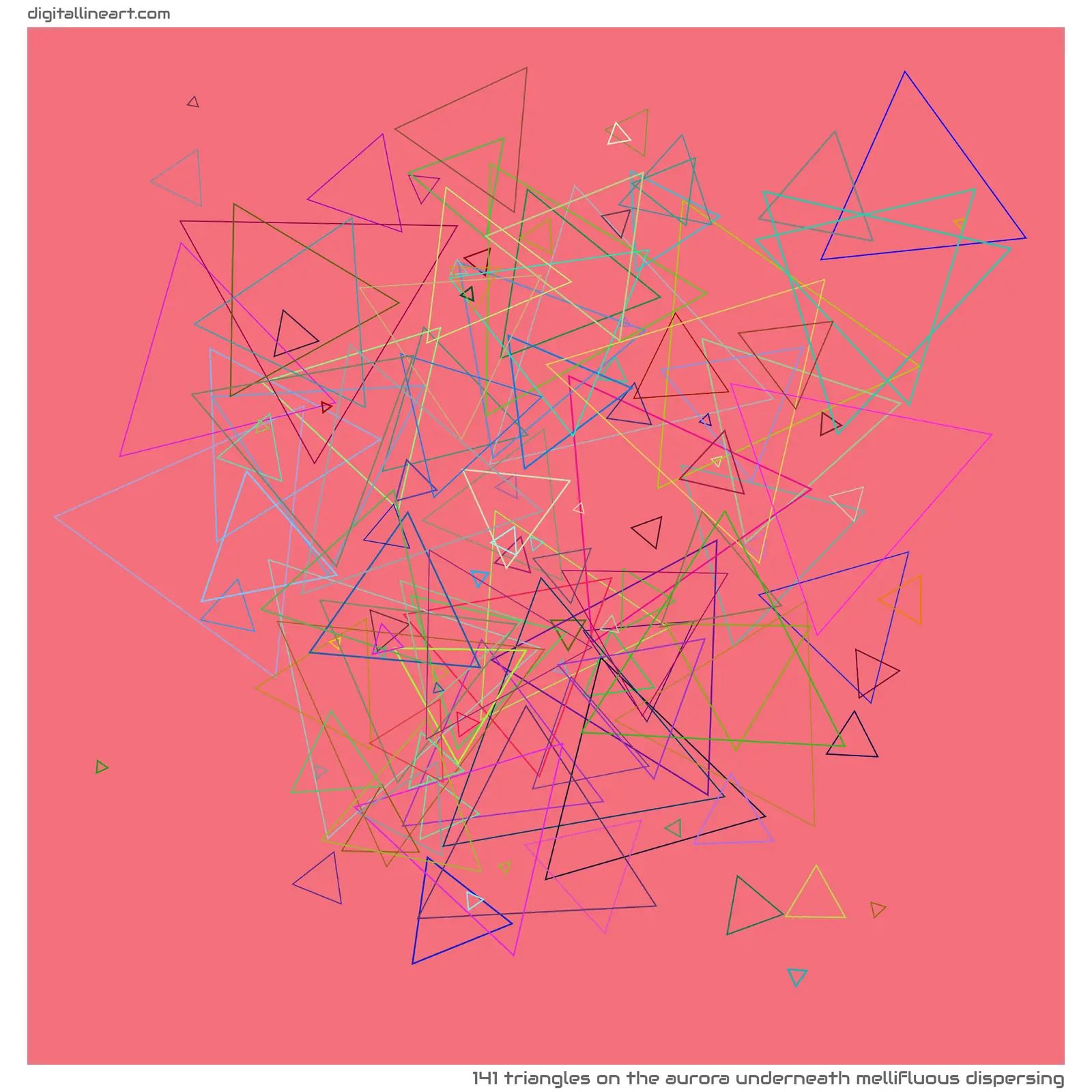 The Aurora underneath Mellifluous Dispersing — 141 triangles