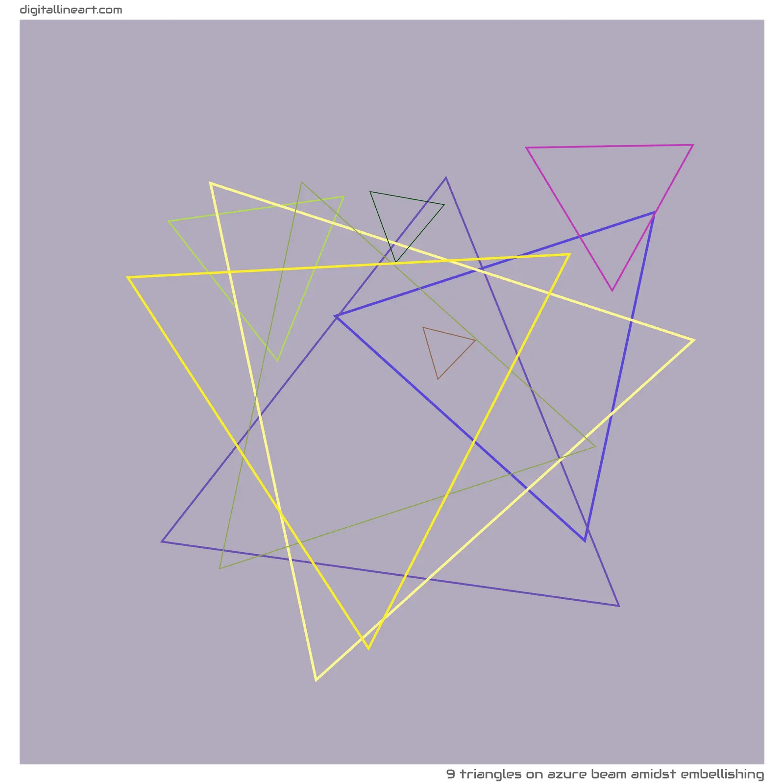 Azure Beam amidst Embellishing — 9 triangles
