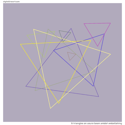 Azure Beam amidst Embellishing — 9 triangles