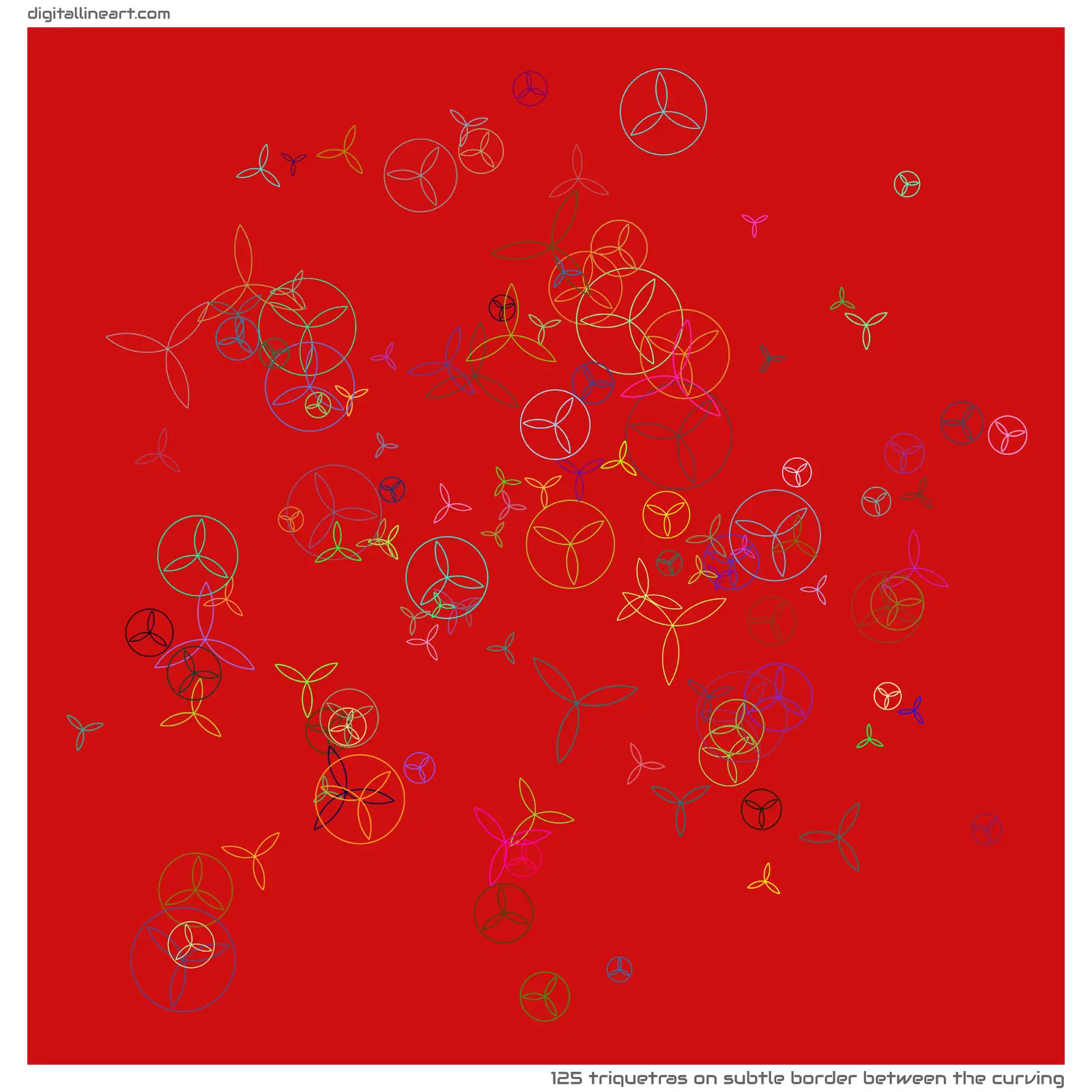 Subtle Border between the Curving — 125 triquetras