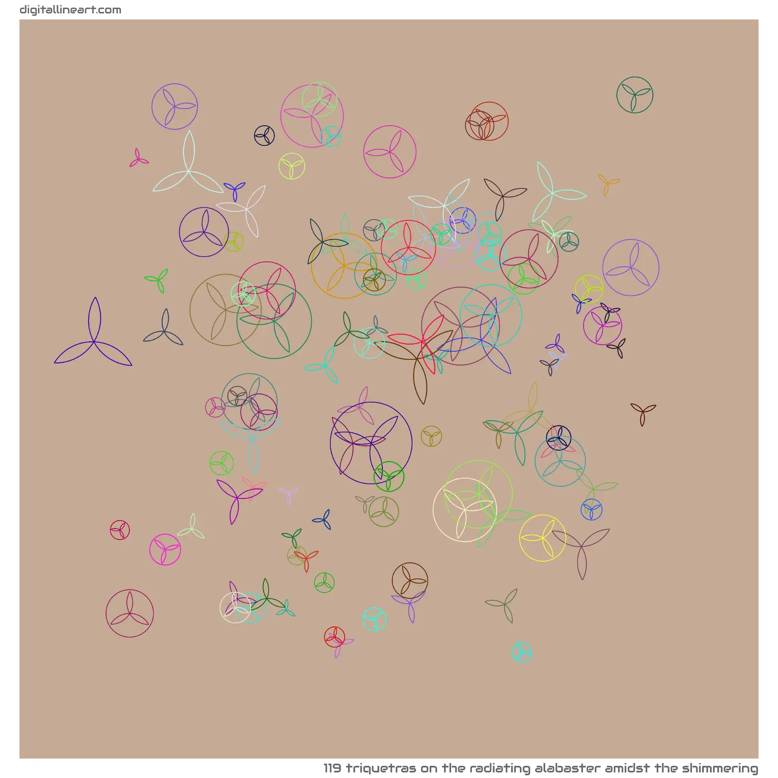 The Radiating Alabaster amidst the Shimmering — 119 triquetras