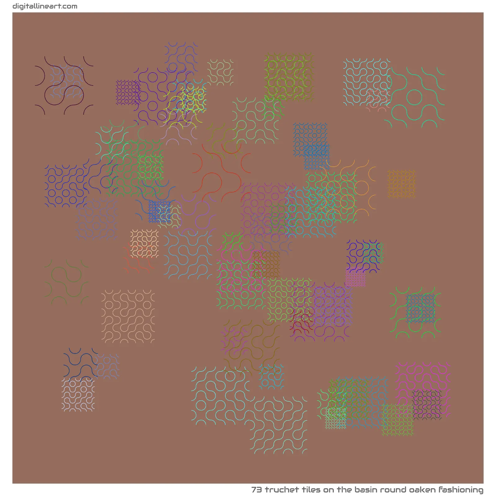 The Basin round Oaken Fashioning — 73 Truchet tiles