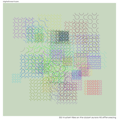 The Dulcet Aurora till Effervescing — 55 Truchet tiles