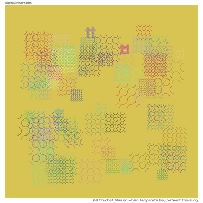When Temperate Bay betwixt Traveling — 88 Truchet tiles