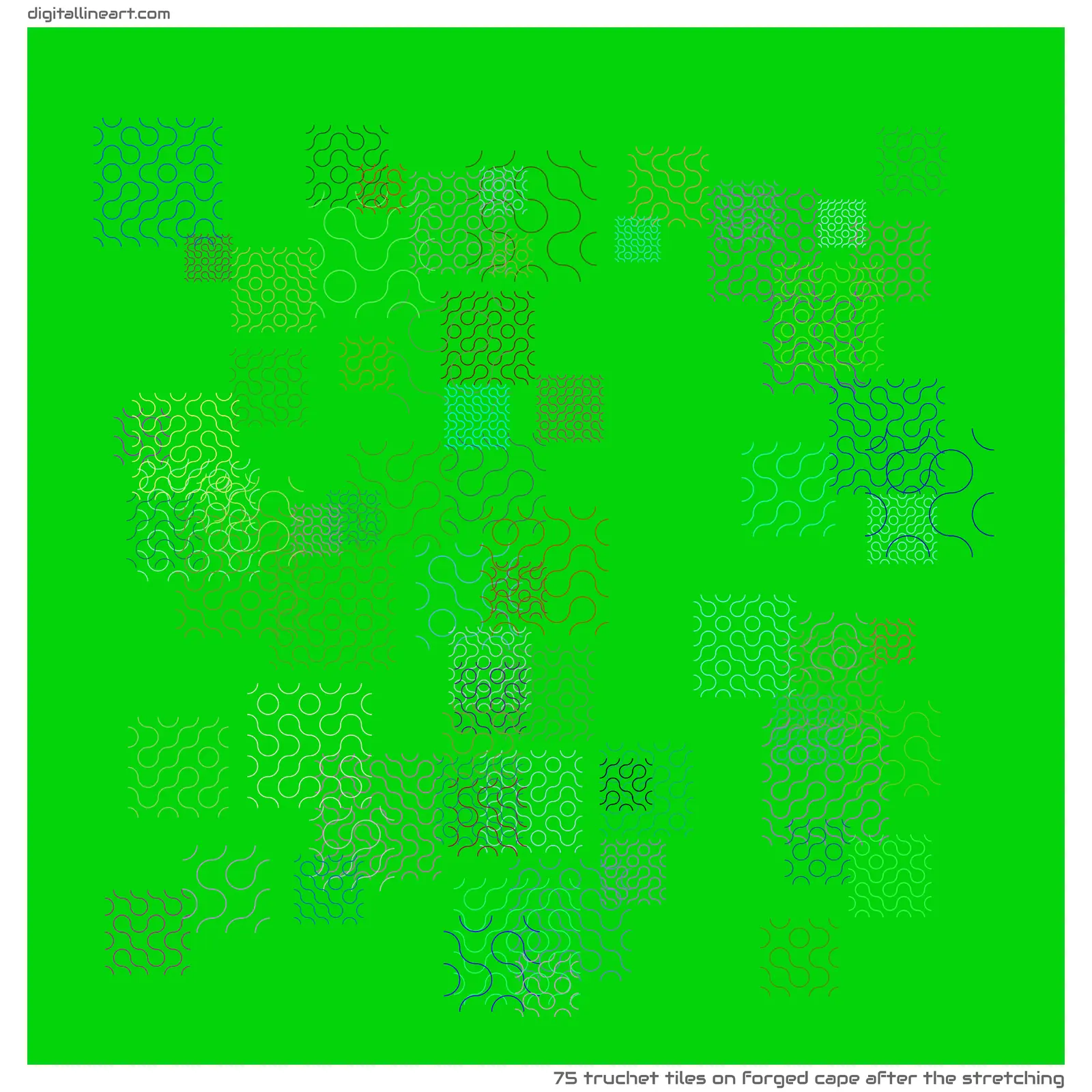 Forged Cape after the Stretching — 75 Truchet tiles
