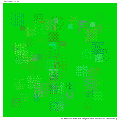 Forged Cape after the Stretching — 75 Truchet tiles