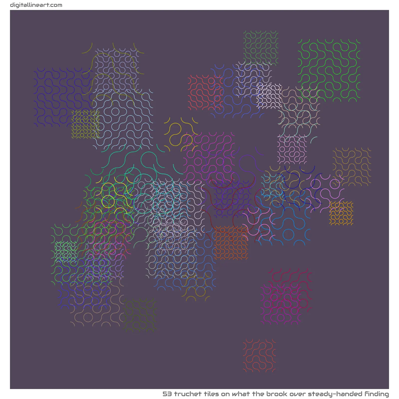 What the Brook over Steady-handed Finding — 53 Truchet tiles