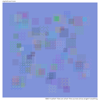What the Aurora circa Argent Exalting — 100 Truchet tiles
