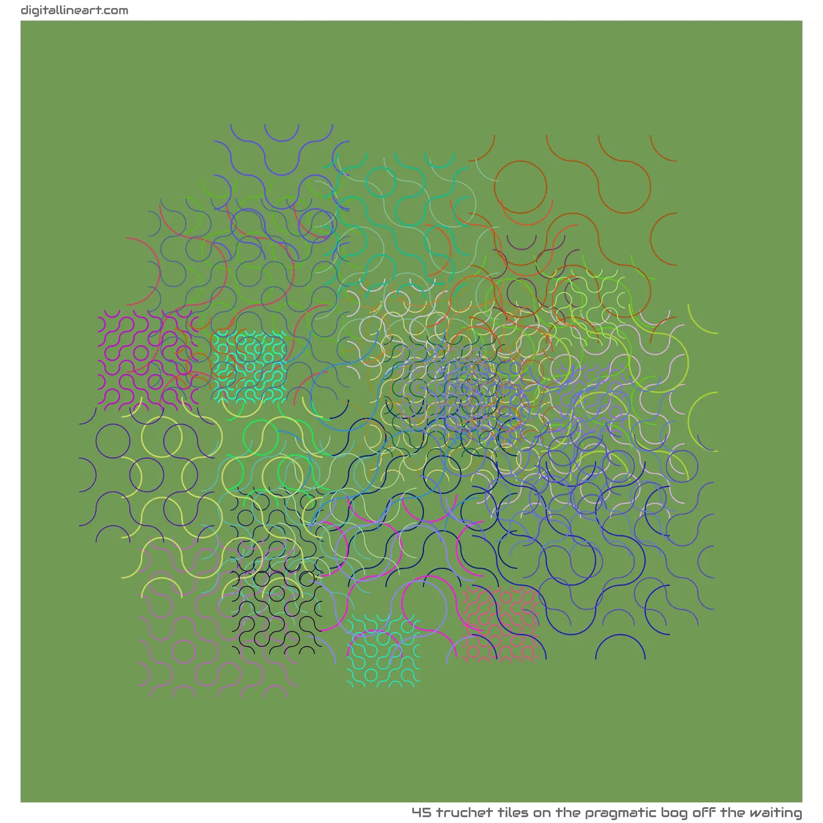 The Pragmatic Bog off the Waiting — 45 Truchet tiles