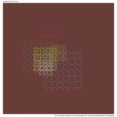 The Brook of Antique between Hedging — 9 Truchet tiles