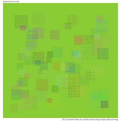 What Enduring Brook Since Lining — 75 Truchet tiles