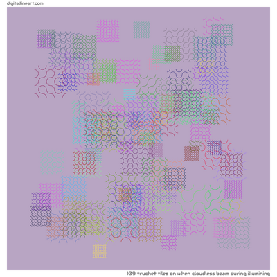 When Cloudless Beam During Illumining — 109 Truchet tiles