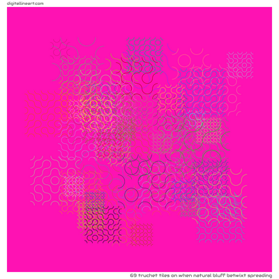 When Natural Bluff betwixt Spreading — 69 Truchet tiles