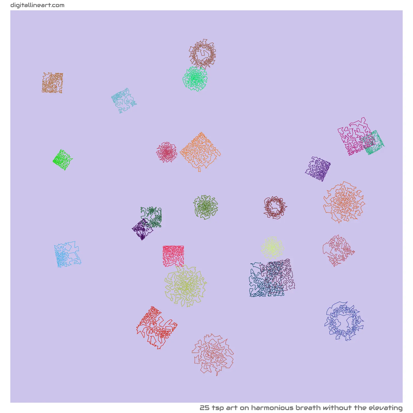 Harmonious Breath without the Elevating — TSP Art, 25 elements