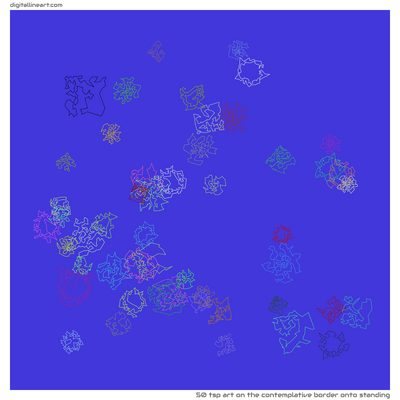 The Contemplative Border onto Standing — TSP Art, 50 elements