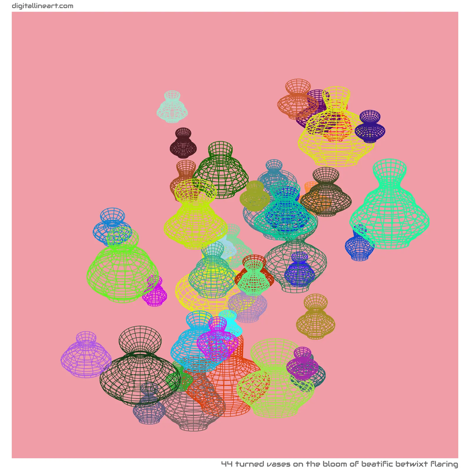 The Bloom of Beatific betwixt Flaring — 44 turned vases