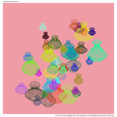The Bloom of Beatific betwixt Flaring — 44 turned vases