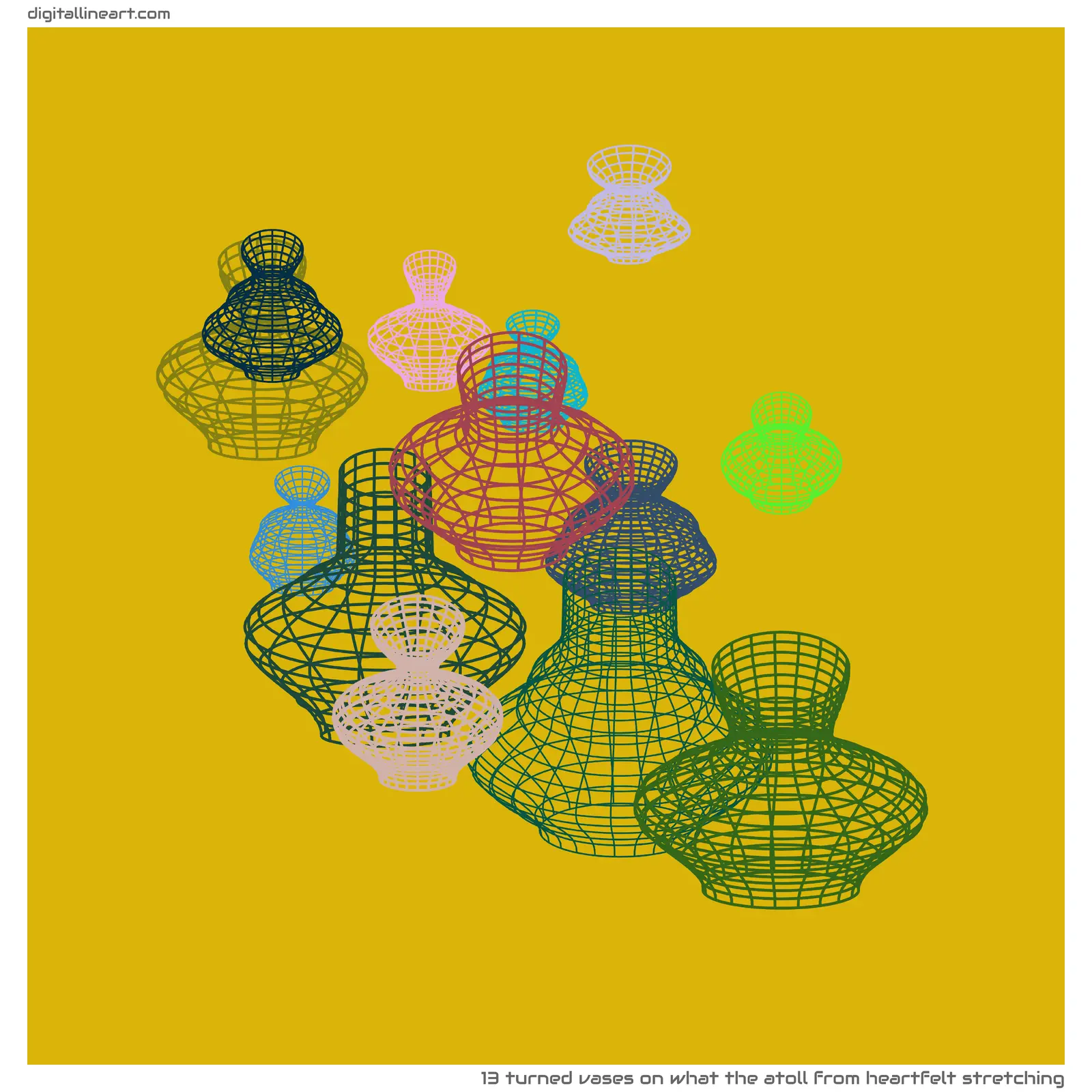 What the Atoll from Heartfelt Stretching — 13 turned vases