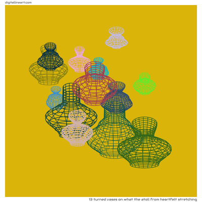 What the Atoll from Heartfelt Stretching — 13 turned vases