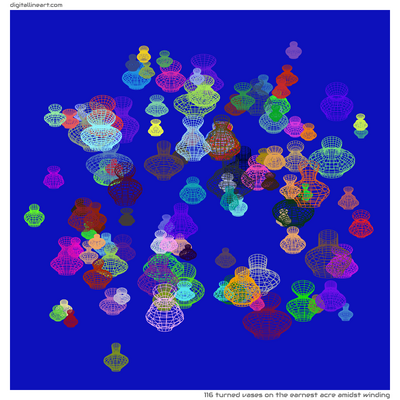 The Earnest Acre amidst Winding — 116 turned vases