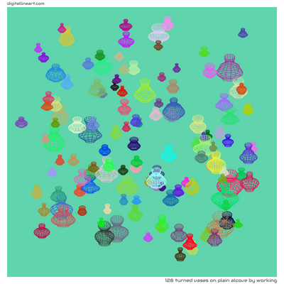 Plain Alcove by Working — 128 turned vases