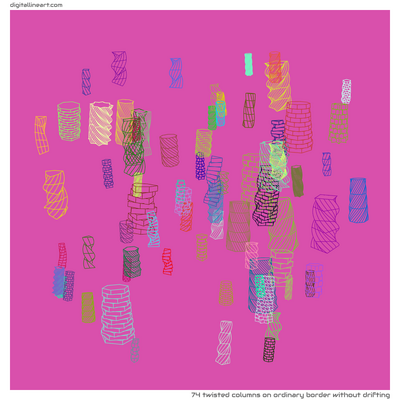 Ordinary Border without Drifting — 74 twisted columns