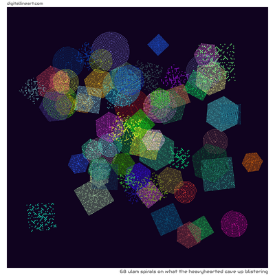 What the Heavyhearted Cave up Blistering — 68 ulam spirals
