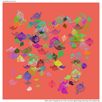 The Muted-gold Bog nearby the Plowing — 138 utah teapots