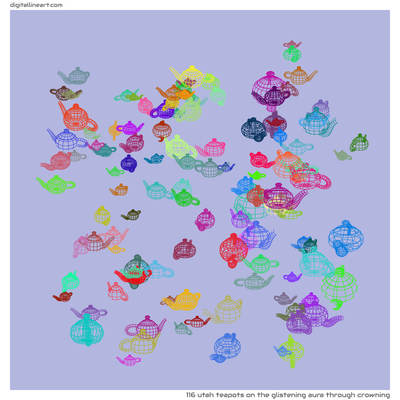 The Glistening Aura through Crowning — 116 utah teapots