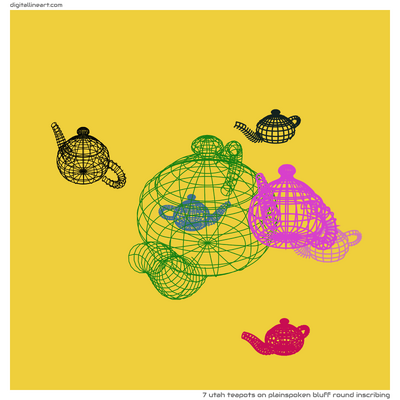 Plainspoken Bluff round Inscribing — 7 utah teapots