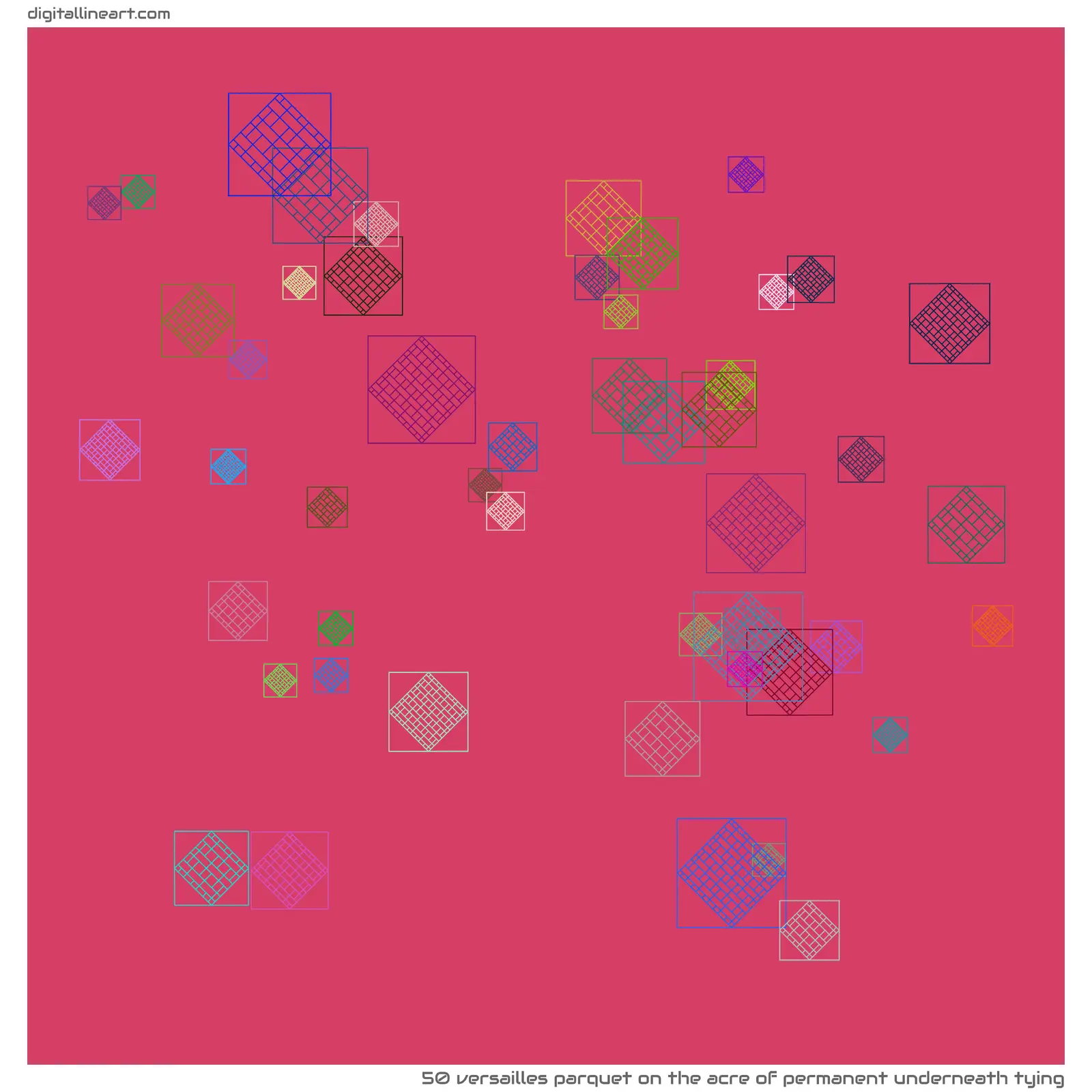 The Acre of Permanent underneath Tying — Versailles Parquet, 50 elements