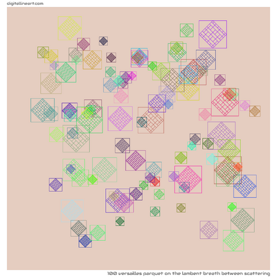 The Lambent Breath between Scattering — Versailles Parquet, 100 elements