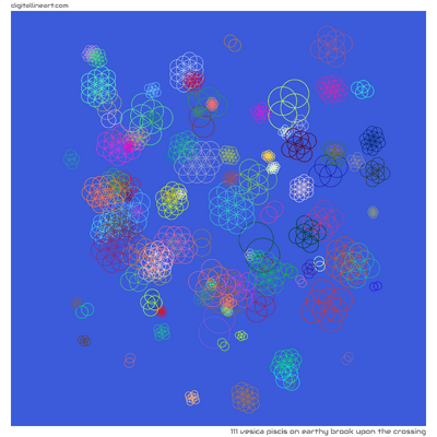 Earthy Brook upon the Crossing — Vesica Piscis, 111 elements