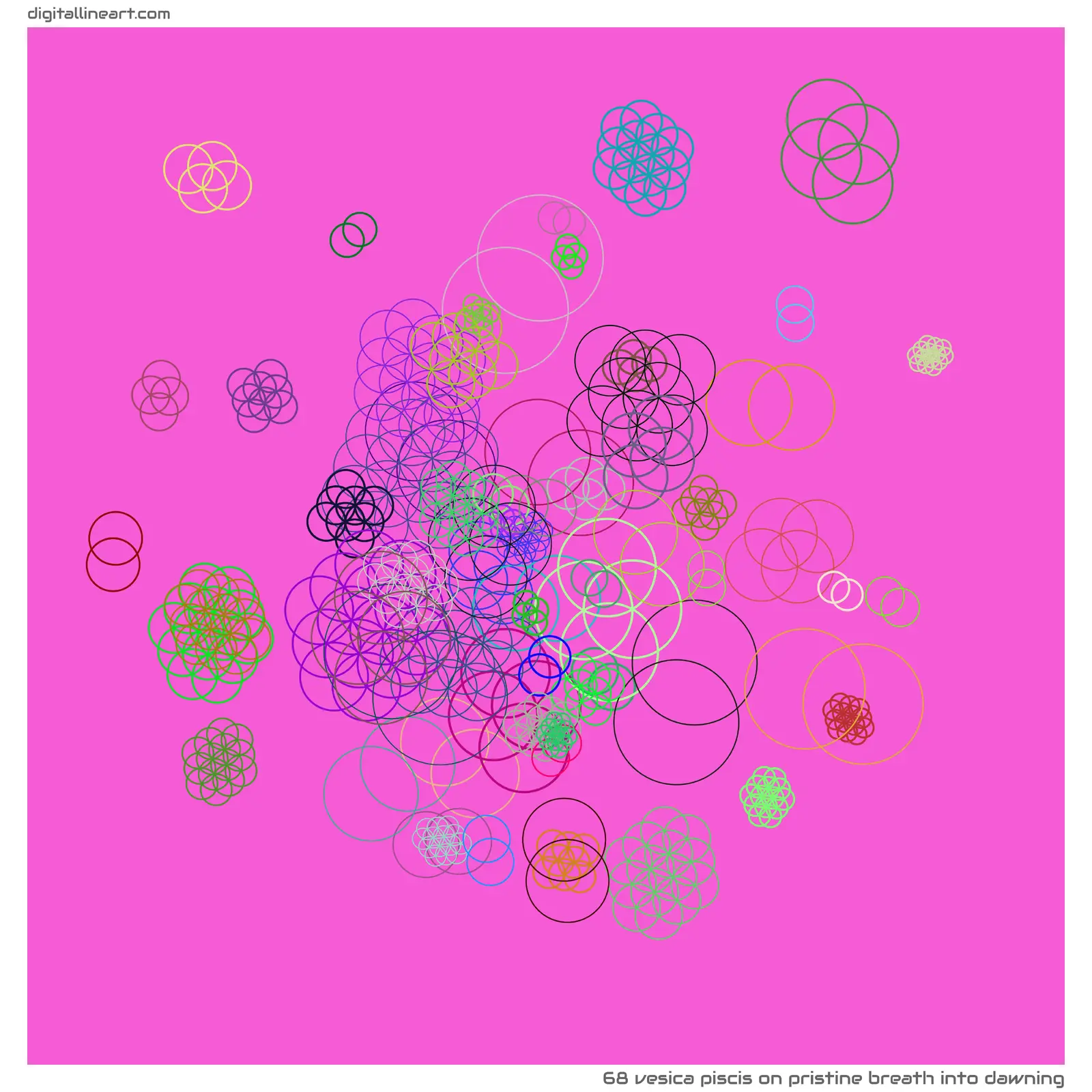 Pristine Breath into Dawning — Vesica Piscis, 68 elements
