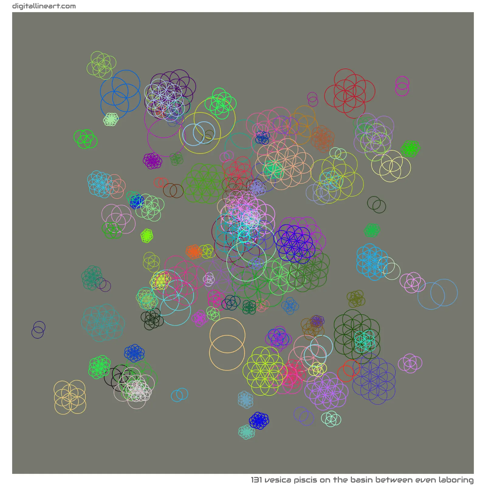 The Basin between Even Laboring — Vesica Piscis, 131 elements