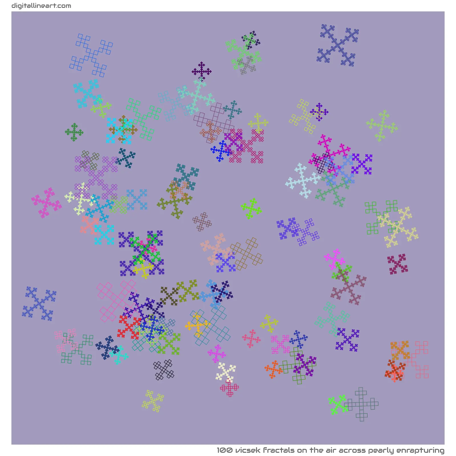 The Air across Pearly Enrapturing — 100 Vicsek fractals