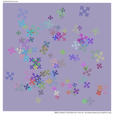 The Air across Pearly Enrapturing — 100 Vicsek fractals