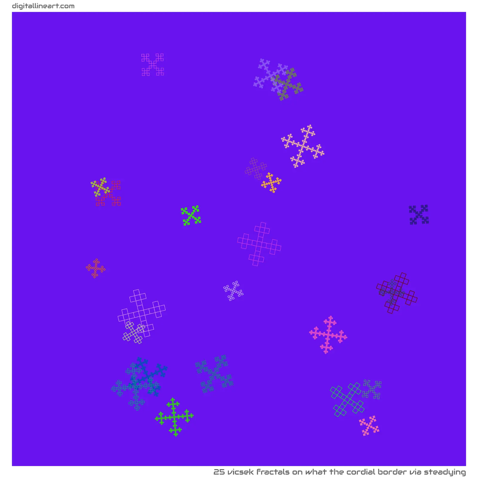 What the Cordial Border via Steadying — 25 Vicsek fractals