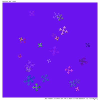 What the Cordial Border via Steadying — 25 Vicsek fractals