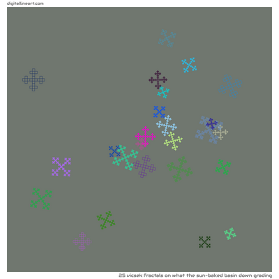 What the Sun-baked Basin down Grading — 25 Vicsek fractals