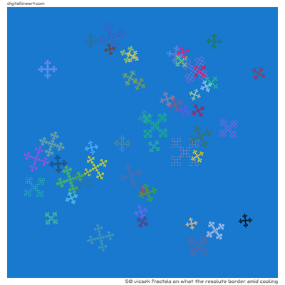 What the Resolute Border amid Cooling — 50 Vicsek fractals