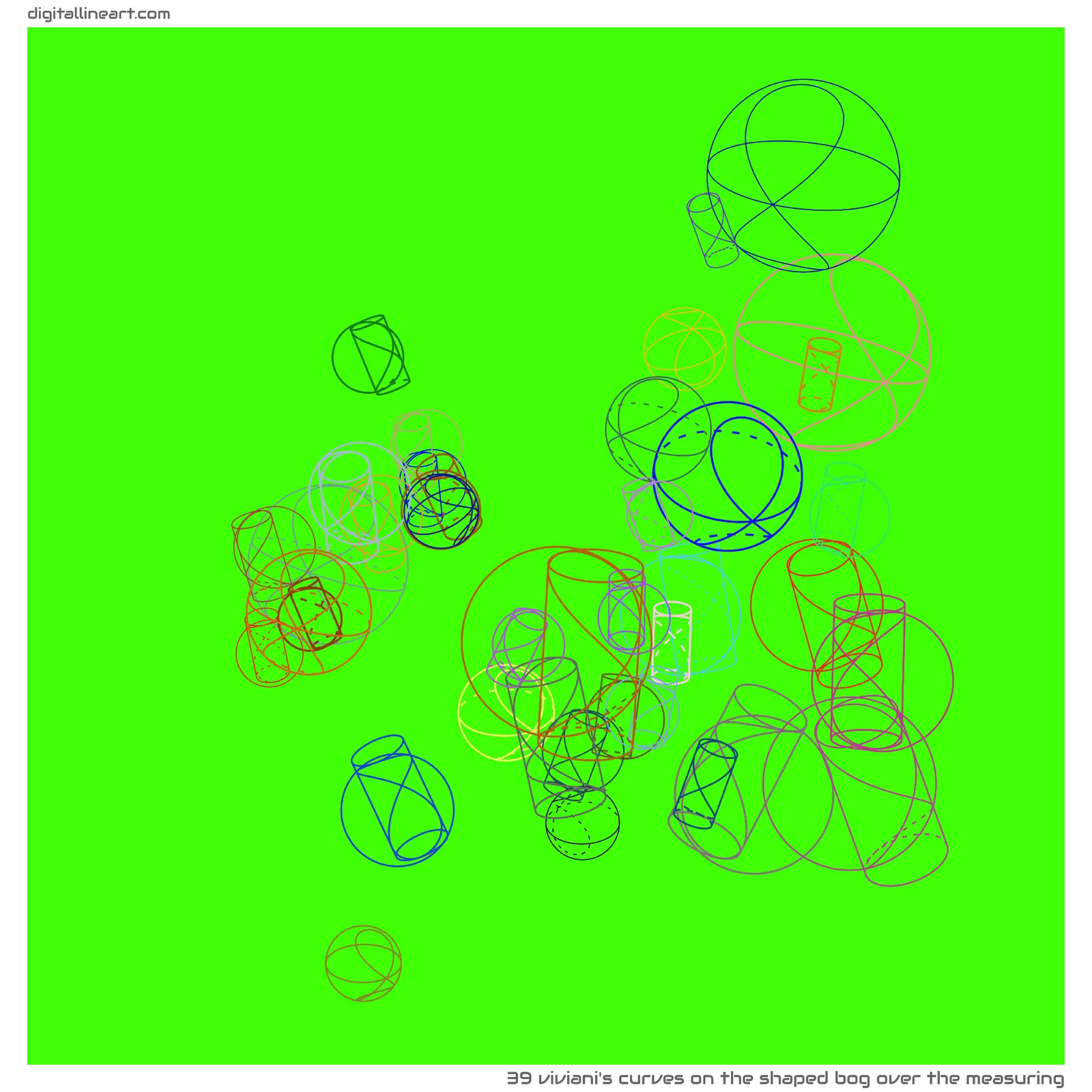 The Shaped Bog over the Measuring — 39 viviani's curves