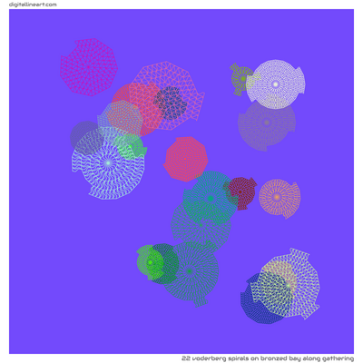 Bronzed Bay along Gathering — 22 voderberg spirals