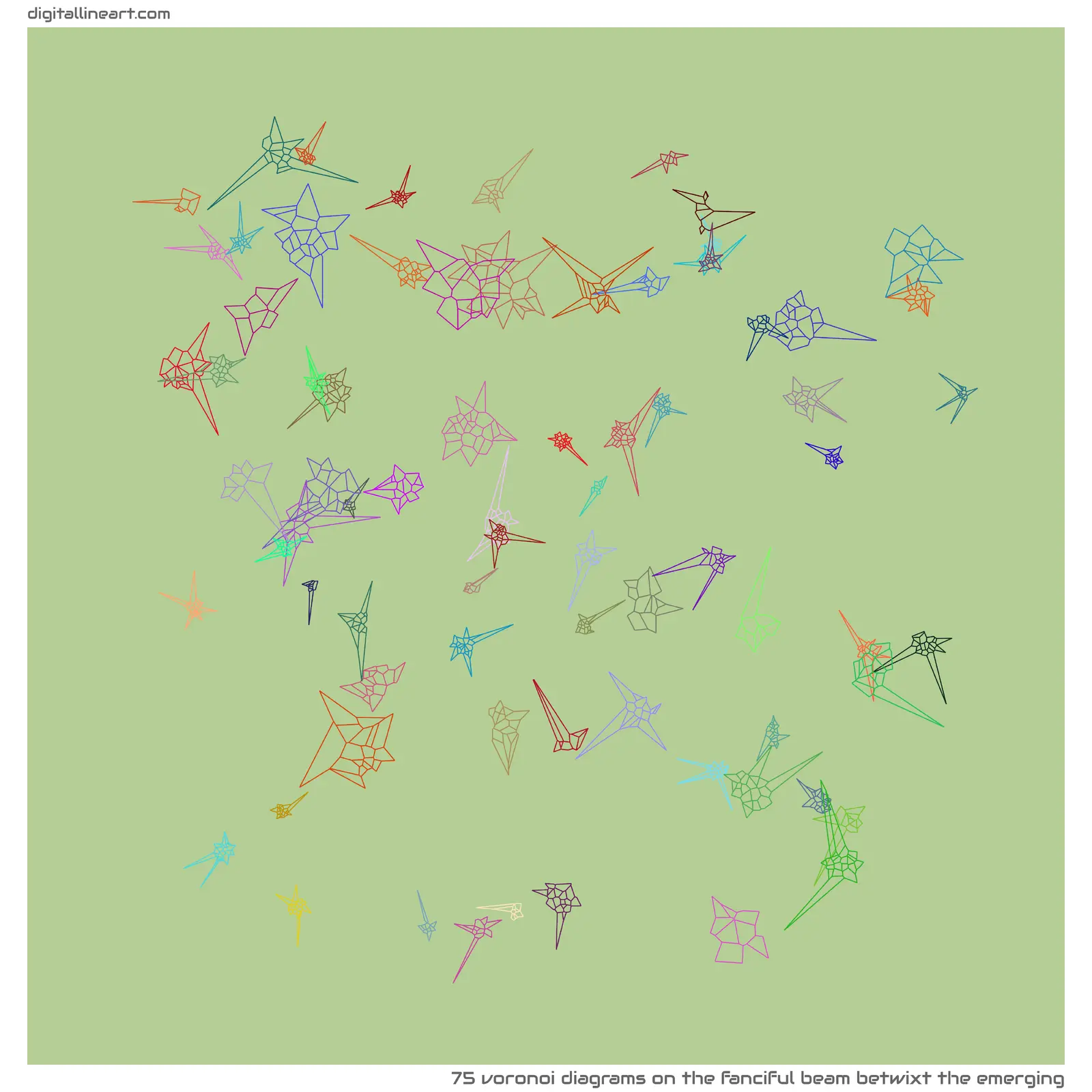 The Fanciful Beam betwixt the Emerging — 75 Voronoi diagrams