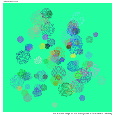 The Thoughtful Alcove above Laboring — 84 warped rings