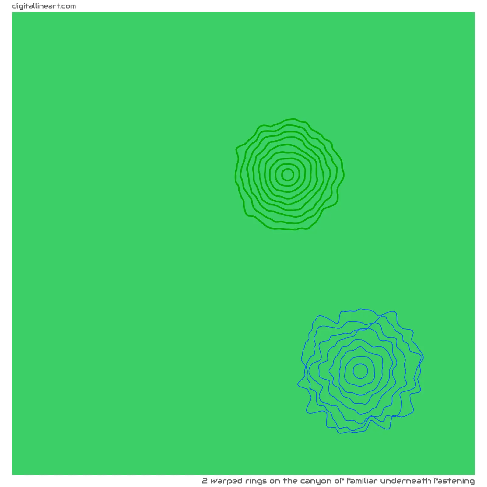 The Canyon of Familiar underneath Fastening — 2 warped rings