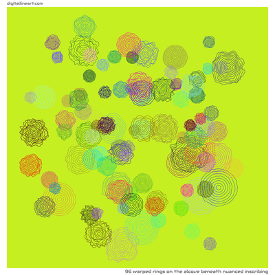 The Alcove beneath Nuanced Inscribing — 96 warped rings