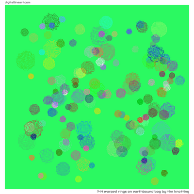 Earthbound Bog by the Knotting — 144 warped rings