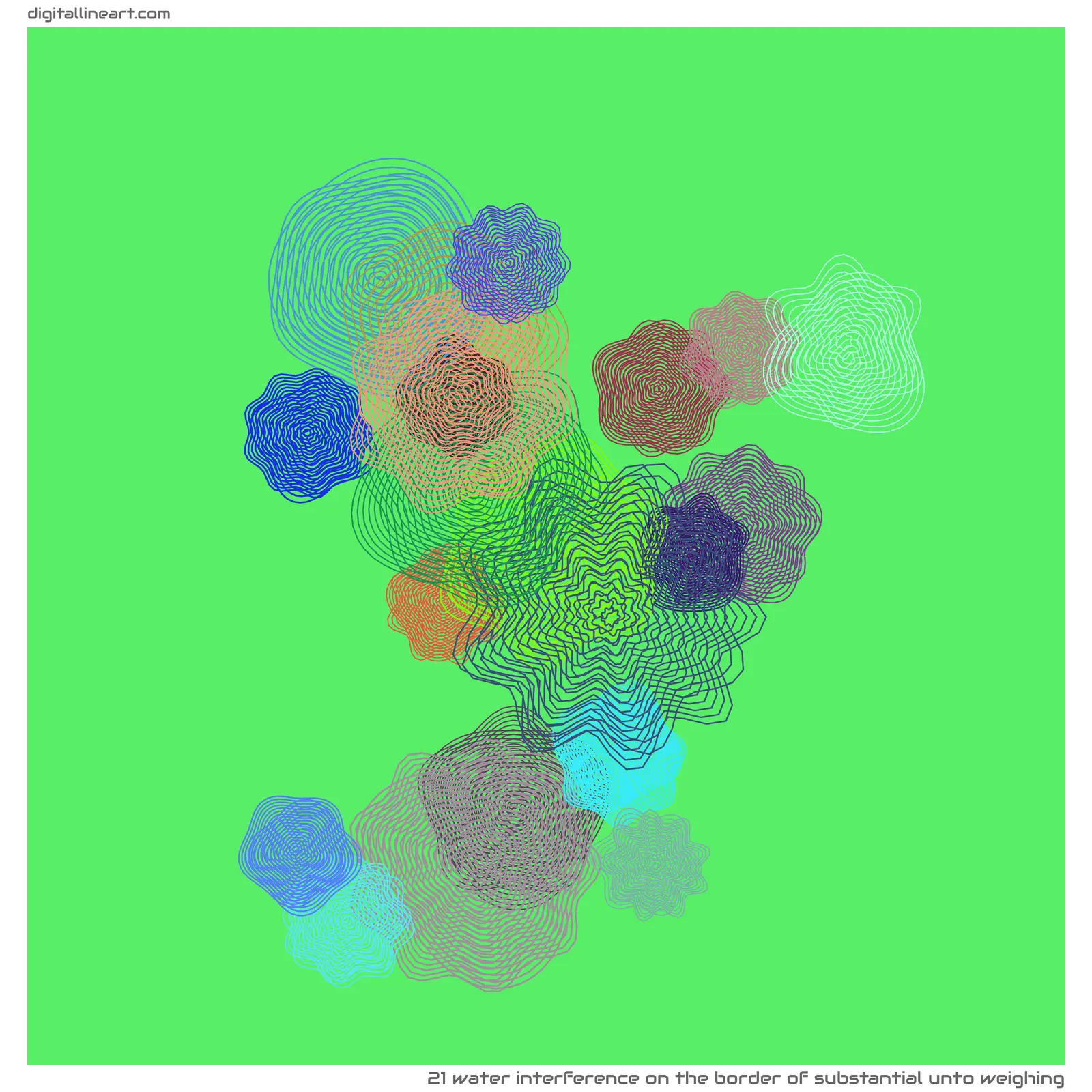 The Border of Substantial unto Weighing — Water Interference, 21 elements