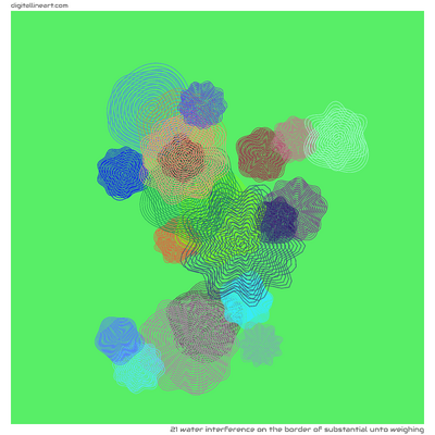 The Border of Substantial unto Weighing — Water Interference, 21 elements